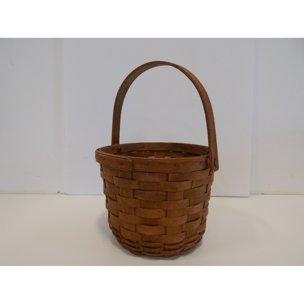 Vintage Medium Fruit Basket 1984 Longaberger -- DK Stain -- Original - Picture 10 of 16